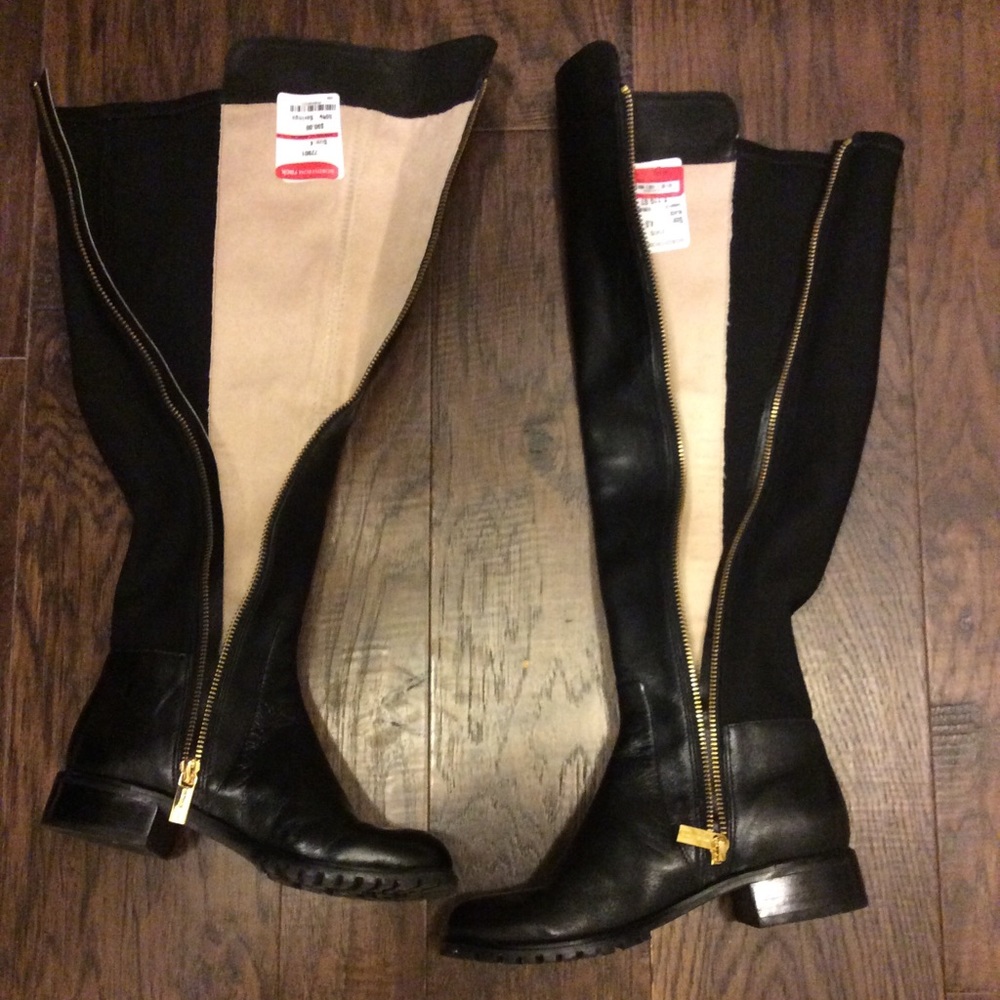 NWT Michael Kors black knee high boots. Sz 4.5